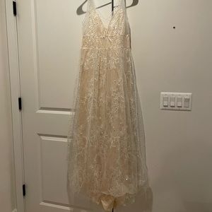 XS-S Nude/sheer multi layered sparkly dress!